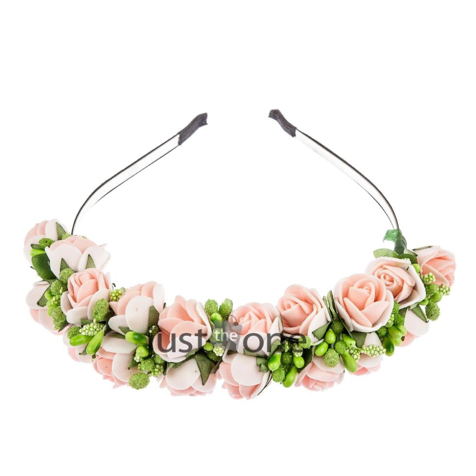 Online discount shop Australia - Flower Headband Women For Wedding Floral Headband Hairband Wedding Party Prom Festival Decor Princess Floral Wreath Headpiece 10