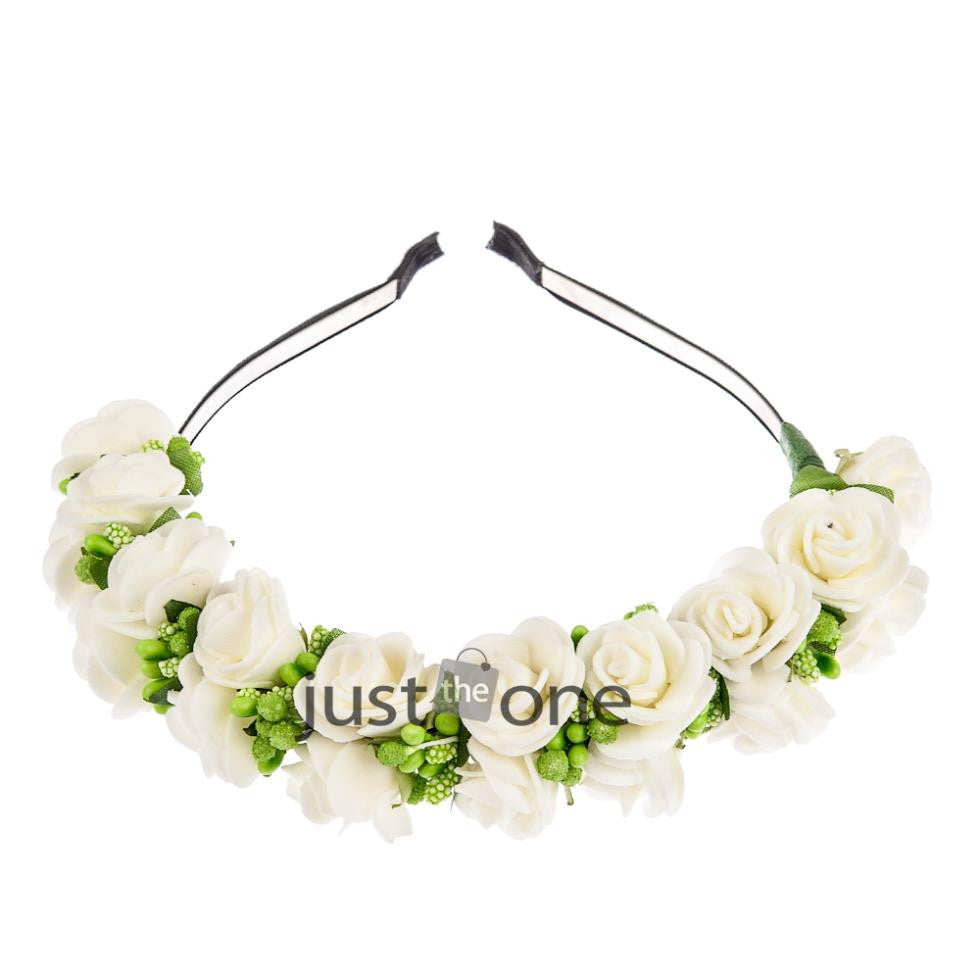 Online discount shop Australia - Flower Headband Women For Wedding Floral Headband Hairband Wedding Party Prom Festival Decor Princess Floral Wreath Headpiece 10