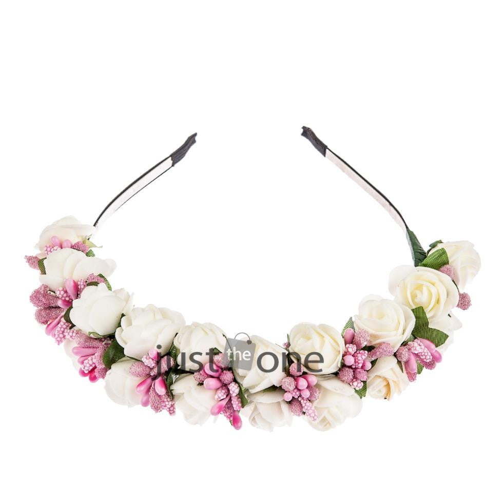Online discount shop Australia - Flower Headband Women For Wedding Floral Headband Hairband Wedding Party Prom Festival Decor Princess Floral Wreath Headpiece 10