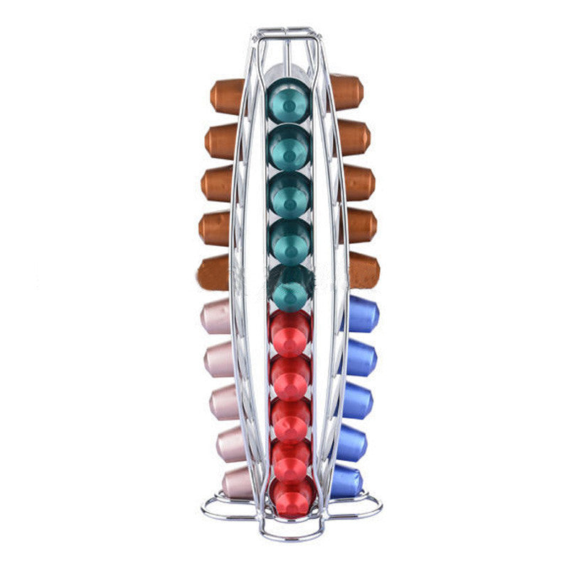 Online discount shop Australia - 40 Cups Iron Plating Coffee Capsules Shelves Kitchen Durable Storage Racks High Quality