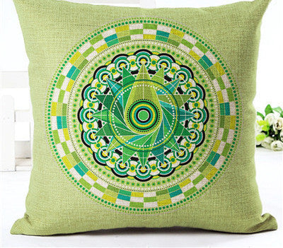 Online discount shop Australia - Linen Cushion Geometric Printed 43x43cm For Seat Decorative Cotton Pillow Throw Pillow Sofa Decor Couch