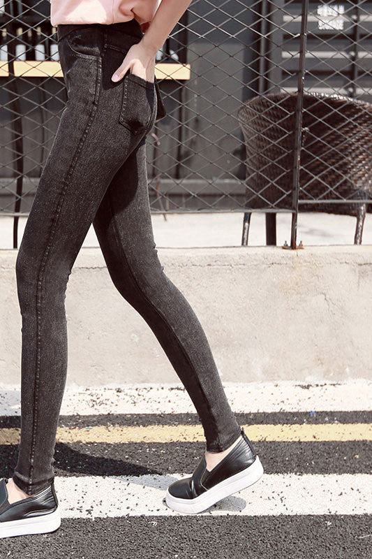 Online discount shop Australia - Ladies Casual Stretch Denim Jeans Leggings Jeggings Pencil Pants Thin Skinny Leggings Jeans Womens Clothing