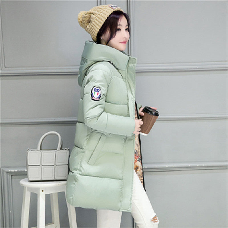 Woman Jacket Coat Fashion Cotton Jacket Long Style Hood Slim Parkas Plus Size Thicken Female Outerwear