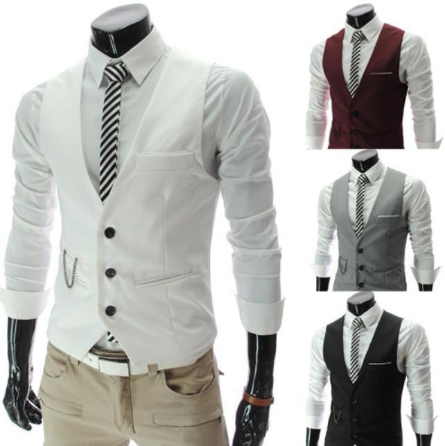 The men's fashion leisure suit vest / Men's wedding banquet gentleman suit vest / Beckham with suit vest v-neck men