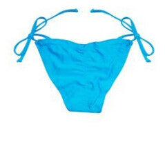 Lady Scrunch Brazilian Ruched Semi Thong Bikini Bottom Women Tie Side Swimwear Fashion Beach Bottom