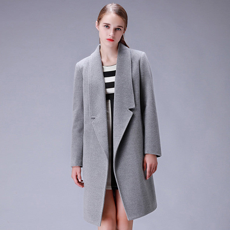 Coat Women Warm Cotton Wool Coat Long Women's Cashmere Coat Fashion Jacket Outwear