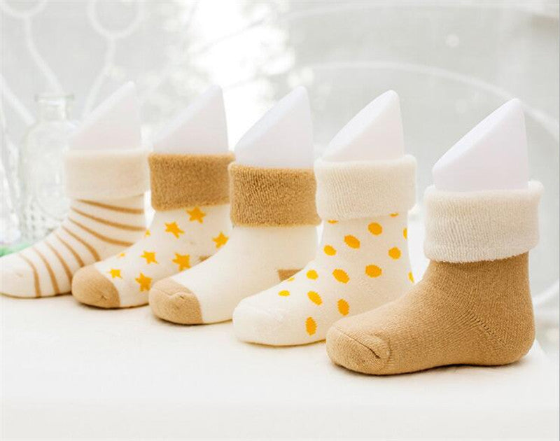 Online discount shop Australia - 5 Pairs/Lot Christmas Baby Girls Socks Newborn Baby Boy Socks