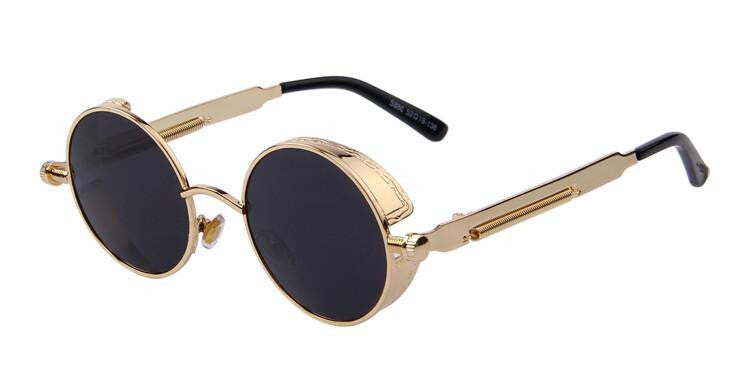 Vintage Women Steampunk Sunglasses Brand Design Round Sunglasses