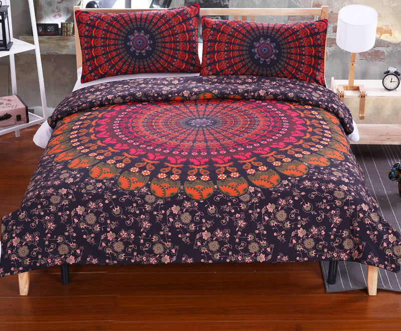 Online discount shop Australia - BeddingOutlet Boho Bedding Set Elephant Tree Black Printed Bohemia Duvet Cover Bedspread Twin Full Queen King Factory