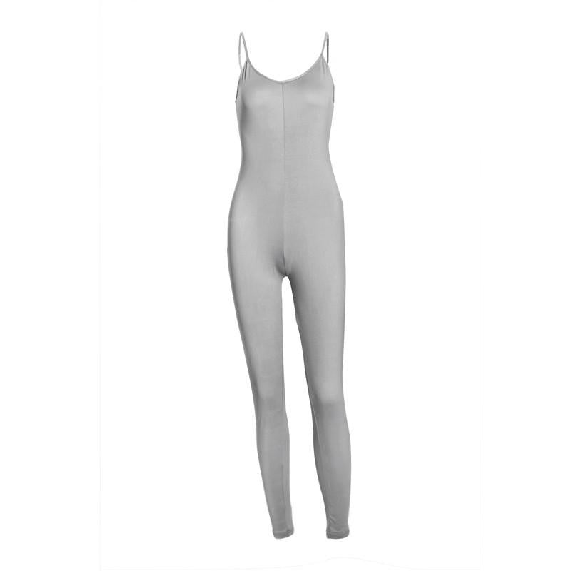 Women Jumpsuit Fashion Sleeveless Simple And Elegant Bodycon Slim Playsuit Macacao WKL303