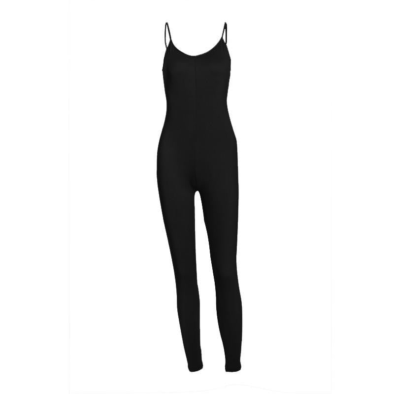 Women Jumpsuit Fashion Sleeveless Simple And Elegant Bodycon Slim Playsuit Macacao WKL303