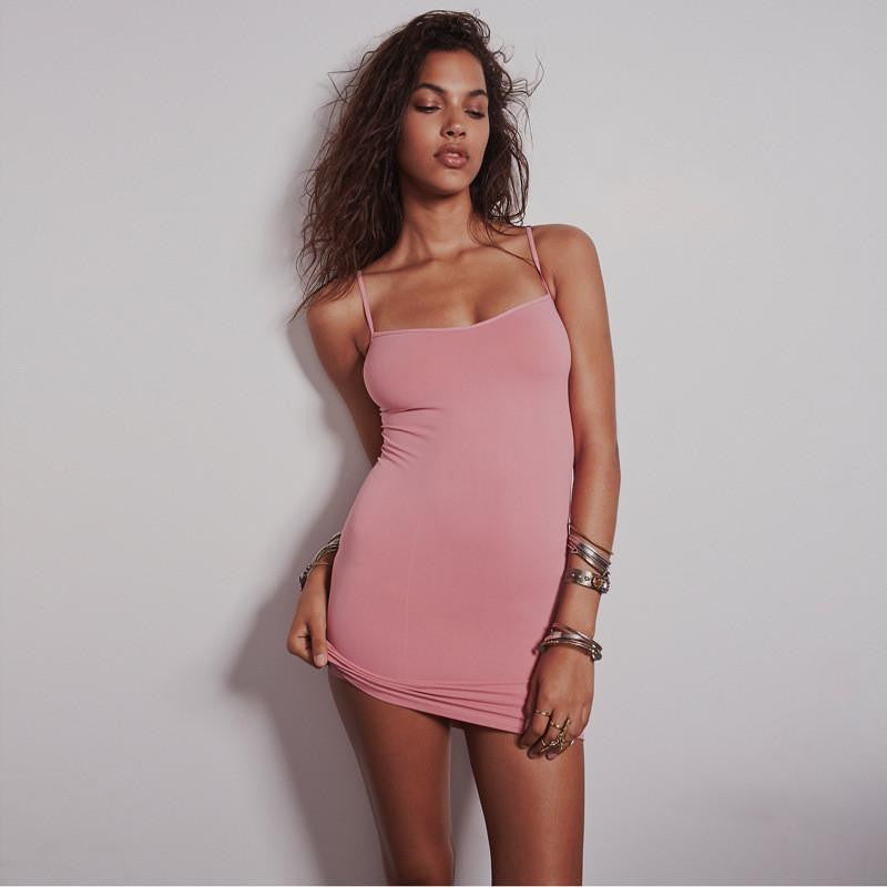 Womens Slim Fitness Full Slips Dress Soft Smooth Underwear Bodysuit Underskirt Bodycon Pod Dress 9 Color WS849