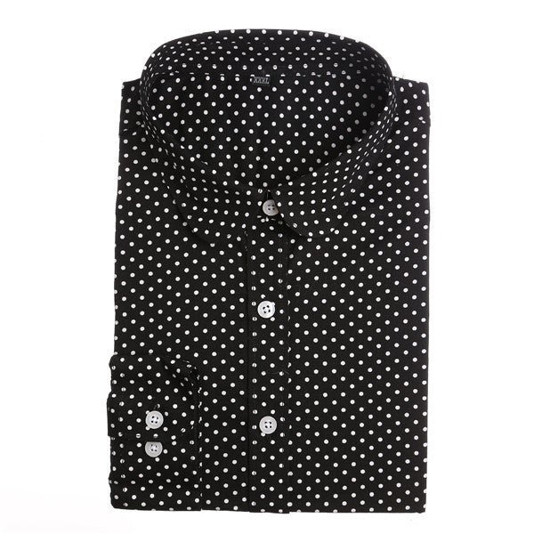 Red Polka Dot Shirts Women Cotton Blouses Long Sleeve Ladies Tops Collar Shirt Female Plus Size 5XL Clothing For Women