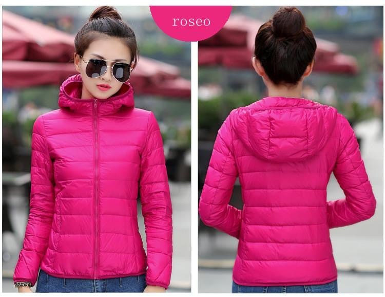 women jacket white duck down white ultra thin duck down jacket women for girl snow parka jacket