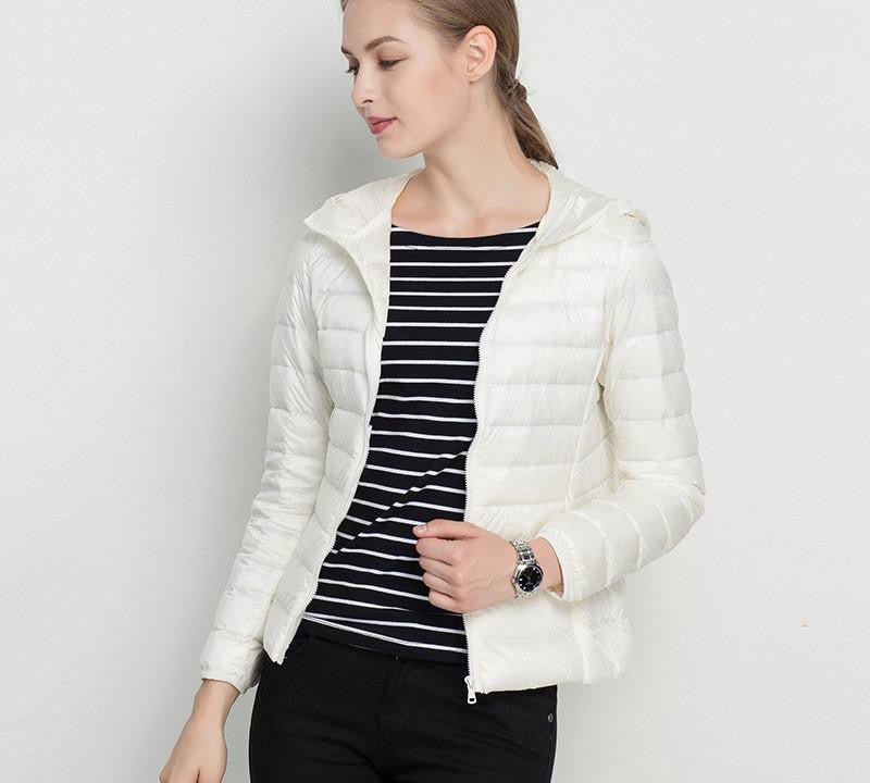 women jacket white duck down white ultra thin duck down jacket women for girl snow parka jacket