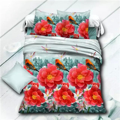 Online discount shop Australia - New Arrival 3d Bedding Sets Leopard Printed Queen Size 4Pcs Bedclothes Pillowcases Bed Sheet Duvet Cover Set.