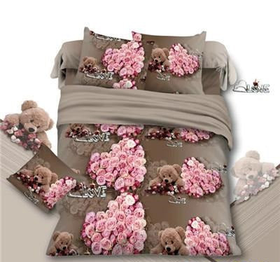 Arrival 3d Bedding Sets Leopard Printed Queen Size 4Pcs Bedclothes Pillowcases Bed Sheet Duvet Cover Set.