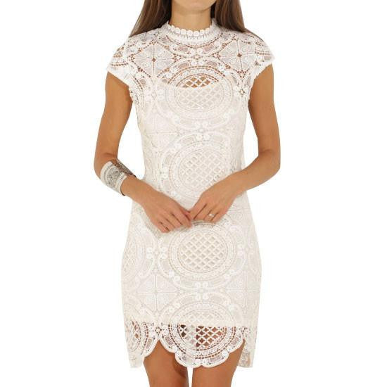 Women Dress Bodycon Dresses Eliacher Brand Plus Size Chinese Women Clothing White Evening Party Lace Dresses