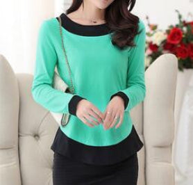 Woman T Shirt Long Sleeved Casual Slim Basic shirt O-neck Women Tshirt Plus size 2XL Ladies Tops