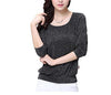 Online discount shop Australia - Blouses Black Blue Tops Ladies Casual Stretch Rayon Clothing Female Shirts