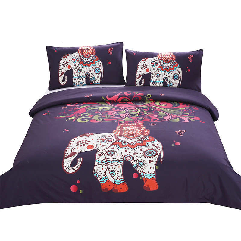 Online discount shop Australia - BeddingOutlet Elephant Bed Sheet Set Bohemian Qualified Soft Duvet Cover and Pillowcases Bedding Set Twin Full Queen King