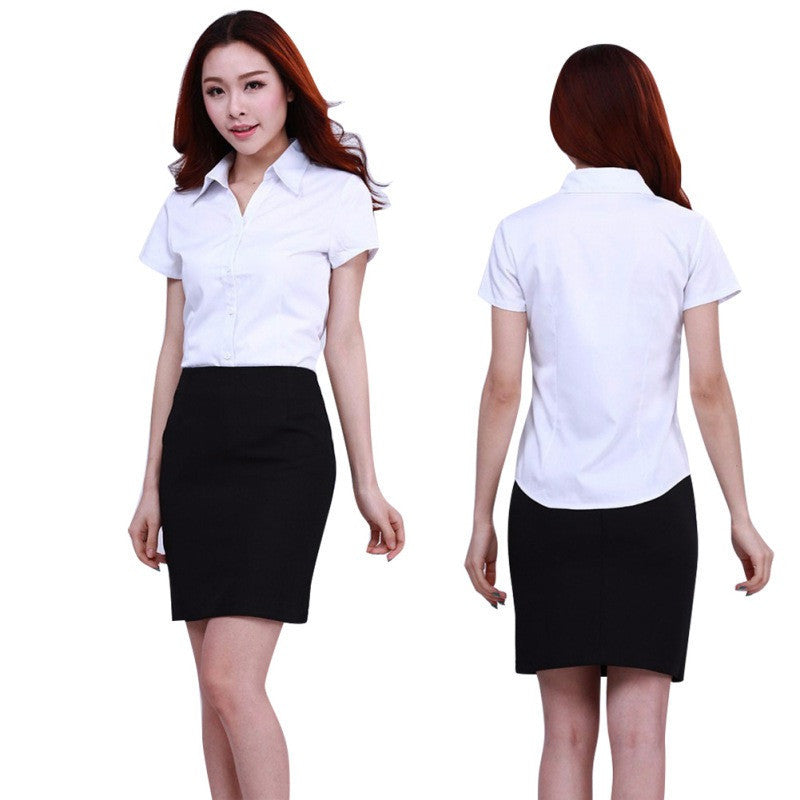 Fashion White Blouse Shirt Women Work Wear Long Sleeve Tops Slim Ladies Office Blouses Shirts Plus Size