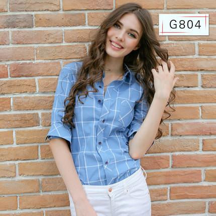 XS-3XL Women Shirt Sanded Loose Plaid Shirt Tops Girl Outerwear Cotton Shirt Female