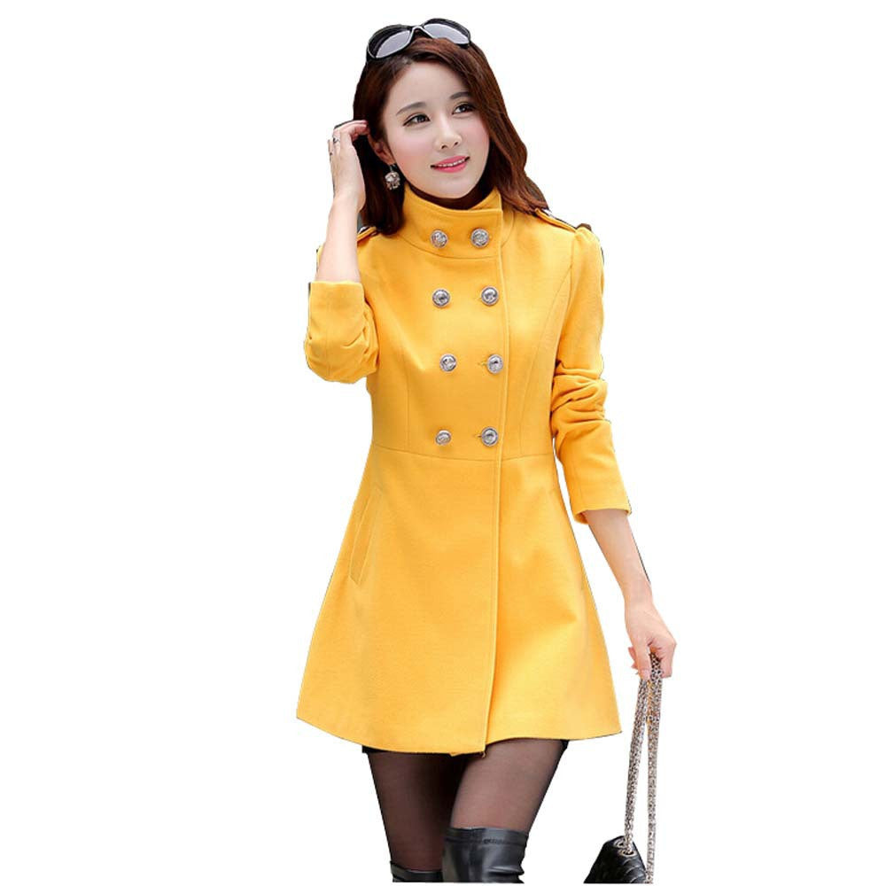 Online discount shop Australia - Fashion Trench Coat Women New Stand-Collar Cashmere  Coat Woman Slim Outerwear Casaco AE-ME-110