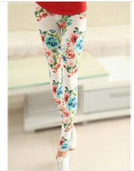 Online discount shop Australia - High Elastic Design Vintage graffiti Leggings Floral patterned Print Leggins