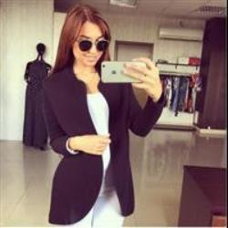 Casual Basic Jackets Full Sleeve Outwear Solid Open Stitch Coats Women Jacket Clothing