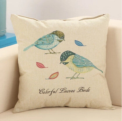 Online discount shop Australia - Love birds cushions without insert America vintage lucky design sofa decorative throw pillow office sofa vintage retro
