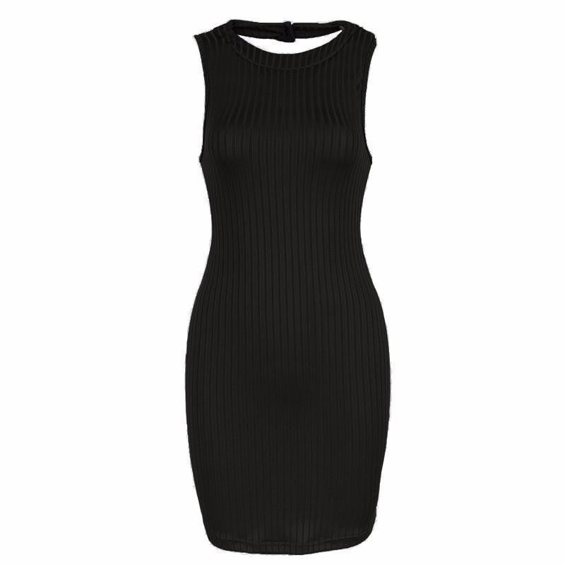 Sheath Dress Sleeveless Backless Bodycon Dress Mini Club Dress Fashionable Jersey vestido S-XL