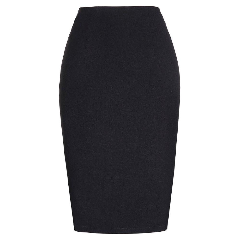 Women Skirts Fashion High Waist Bodycon Pencil Skirt Faldas Vintage Saia Midi Plus Size Jupe Skirts Womens