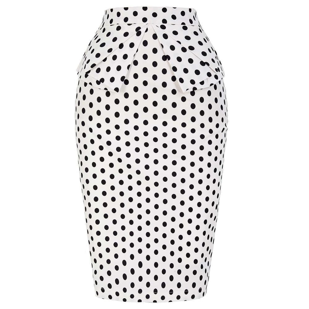 Women Skirts Fashion High Waist Bodycon Pencil Skirt Faldas Vintage Saia Midi Plus Size Jupe Skirts Womens