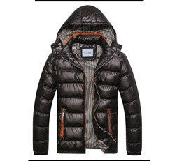 Online discount shop Australia - Men Fashion Casual Down Parka Hooded Man Coat Jacket Windproof High Quality Plus Size MWM516