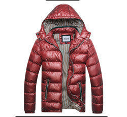 Online discount shop Australia - Men Fashion Casual Down Parka Hooded Man Coat Jacket Windproof High Quality Plus Size MWM516