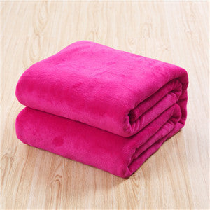 Queen size Plaid Solid color sofa/bedding Throws Flannel Blanket 200*230cm Warm Bedsheet