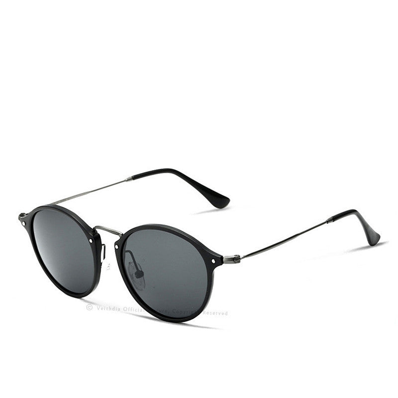Online discount shop Australia - Fashion vintage Unisex Aviation Aluminum Round Polarized SunGlasses Men Women brand designer Sun glasses Eyewear 6358