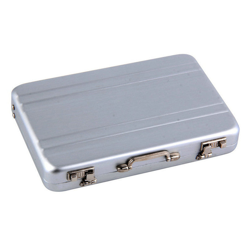 Online discount shop Australia - 1pc Mini Briefcase Business Card Case ID Holders Password Silver Aluminium Credit Case Box