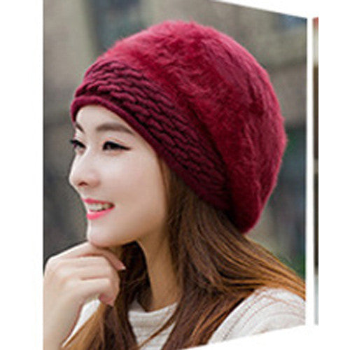 Online discount shop Australia - Beanies Women's Hats For Women Knitted Bonnet Caps Women's Hats Brand Ski Wool Fur Sports Beanie Skullies Hat