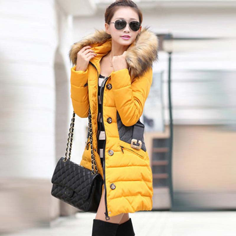 Online discount shop Australia - 1PC  Jacket Women Parka Fur Collar Thickening Cotton Padded Coat  BB0041