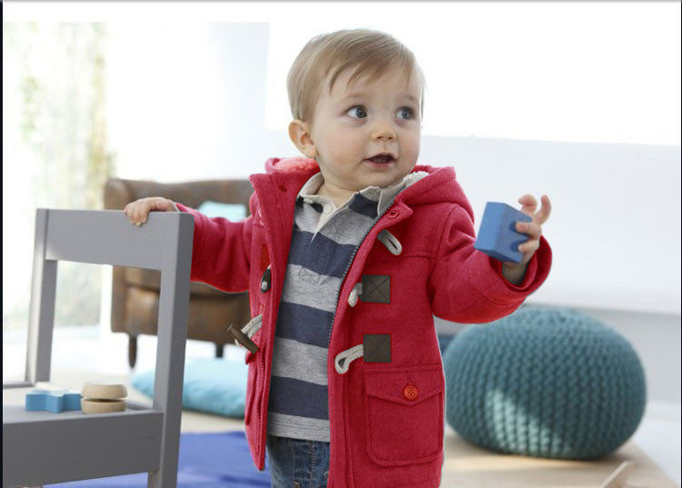Online discount shop Australia - New Baby Boys Children outerwear Coat Kids Jackets for Boy Girls Jacket Warm Hooded Children Clothing gray Khaki red