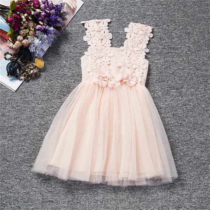 Online discount shop Australia - Kid  Dress For Girl Lace Flower Cute Little Princess Dresses Children Girls' Clothing For Birthday Party Tulle Tutu Dress