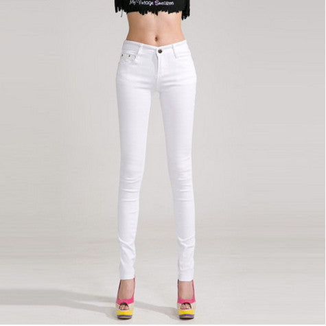 Online discount shop Australia - lady candy colored casual trousers Ms. stovepipe pencil ankle-length jeans women jeans