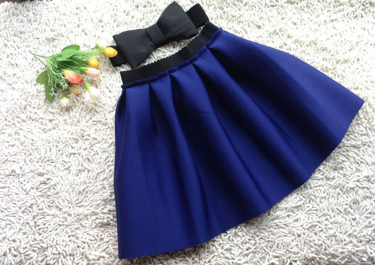 Online discount shop Australia - Neoprene new space cotton elastic force high waist skirts pleated skirt women tutu skirt casual