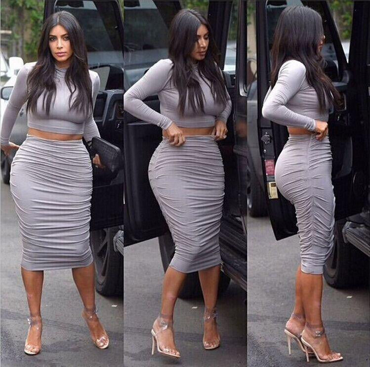 women dress sexy Celeb bandage bodycon dress Long Sleeve 2 piece set w