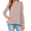 Women Oversized Casual Loose Chiffon Tops Long Sleeve Solid Shirts Ladies Blouses Plus Size