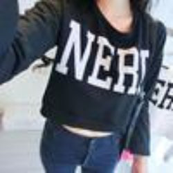 Womens Hip-hop Cropped Tops Letter Print Hoodie Long Sleeve Sweatshirts