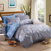 Online discount shop Australia - Elegant Floral Bedding Set Polyester Cotton Bed Linen Sets 4pcs Bedspreads Kids Twin Size Blue Duvet Cover Bed Sheet Set