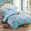 Online discount shop Australia - Elegant Floral Bedding Set Polyester Cotton Bed Linen Sets 4pcs Bedspreads Kids Twin Size Blue Duvet Cover Bed Sheet Set